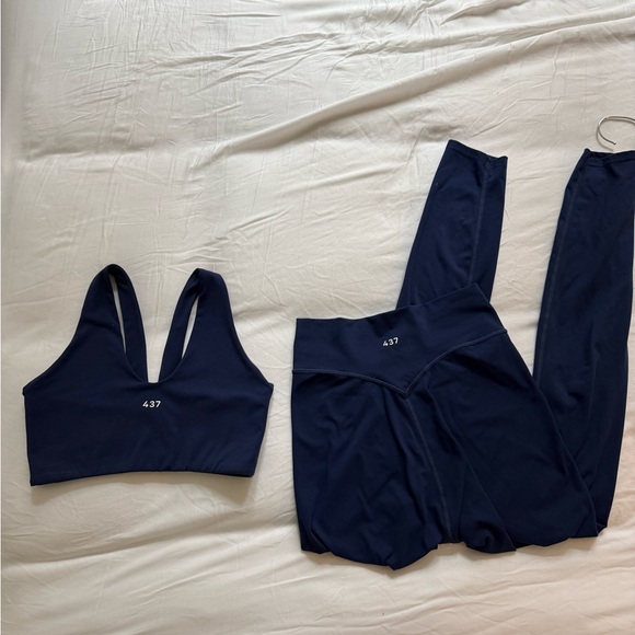 437 Navy Blue Activewear Set - Picture 1 of 4